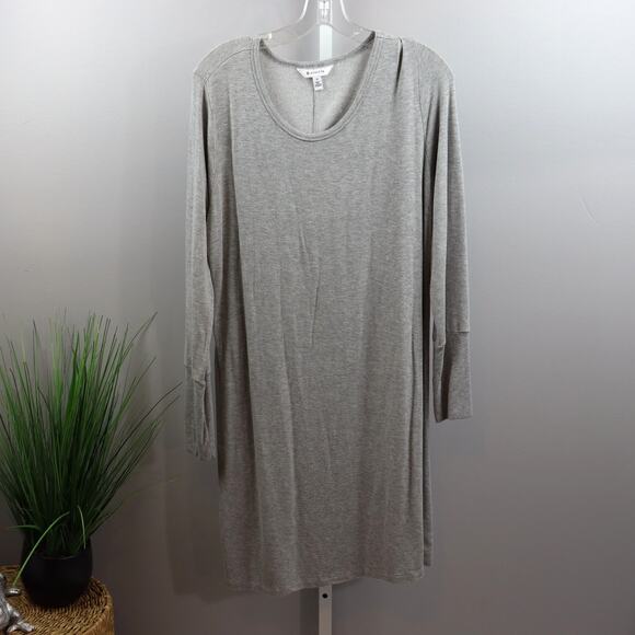 Athleta Gray Long Sleeve Open Back Tunic Dress Size M - Picture 1 of 3